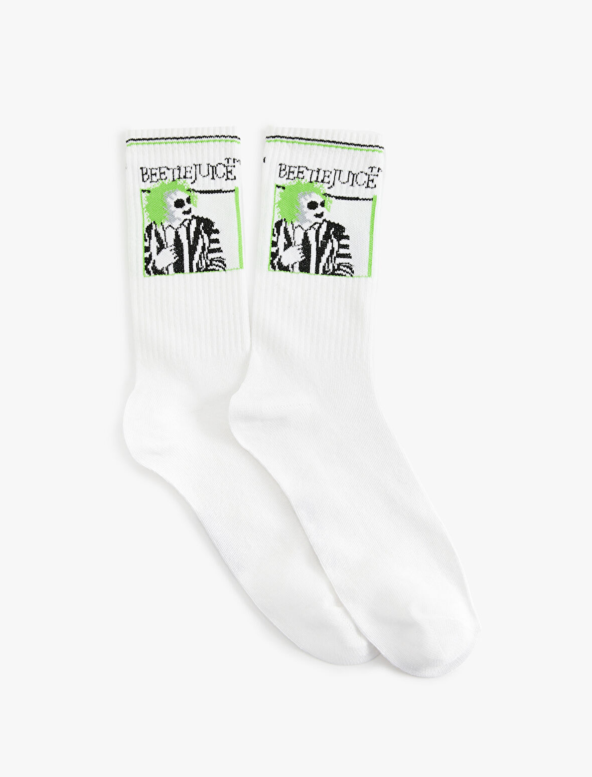 Pamuk Karışımlı Soket Lisanslı Beetlejuice Çorap