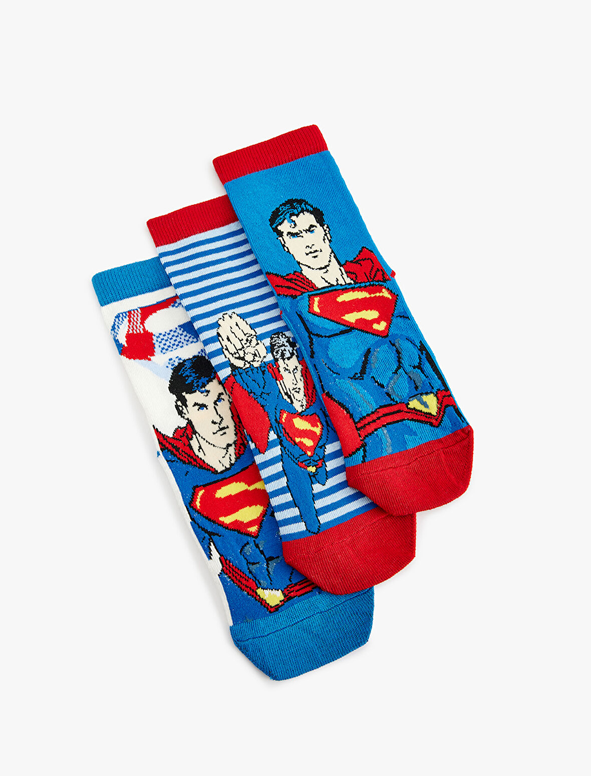 3'lü Superman Baskılı Çorap Seti Lisanslı