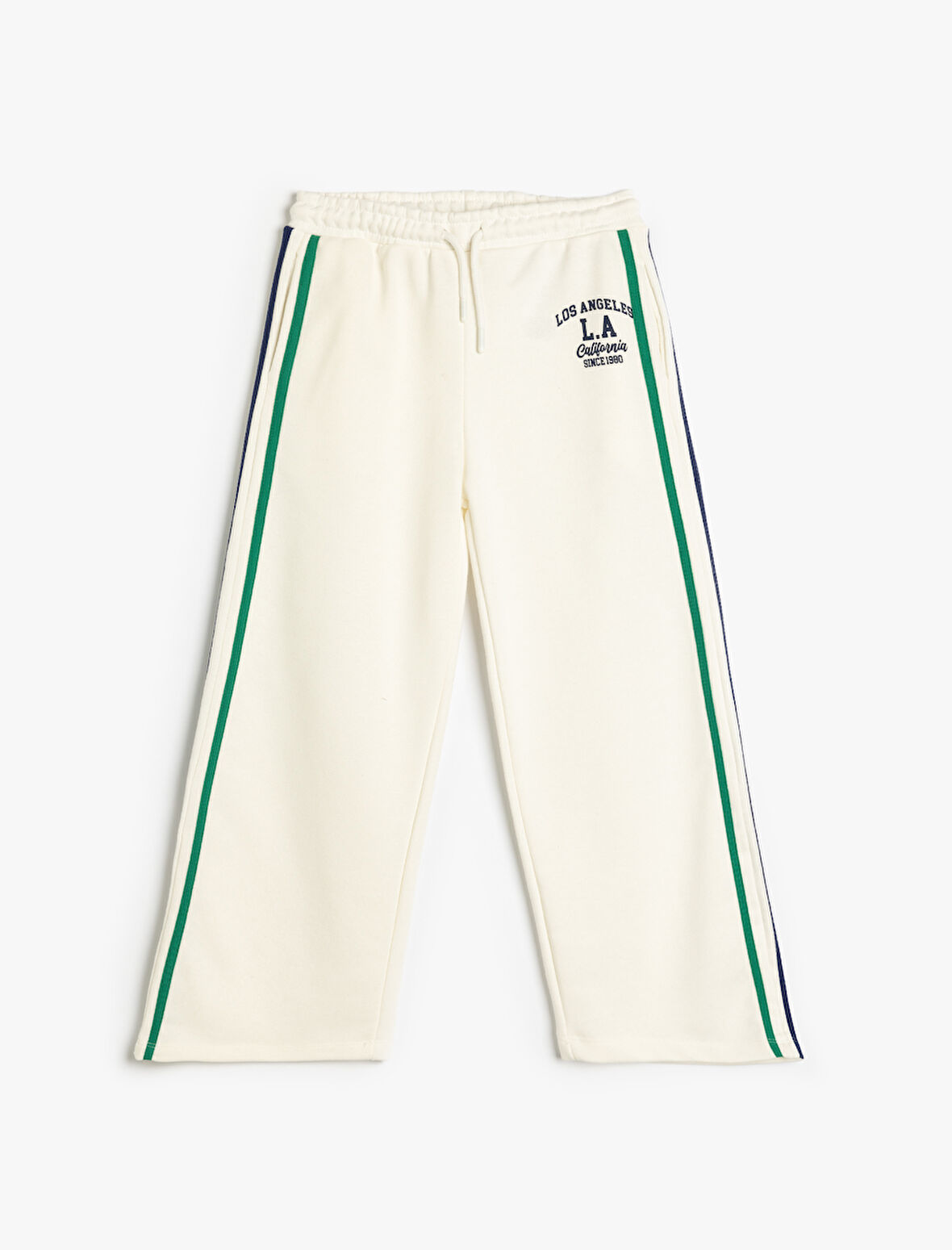 Baskı Detaylı Beli Bağlamalı Cepli Biyeli Eşofman Altı 