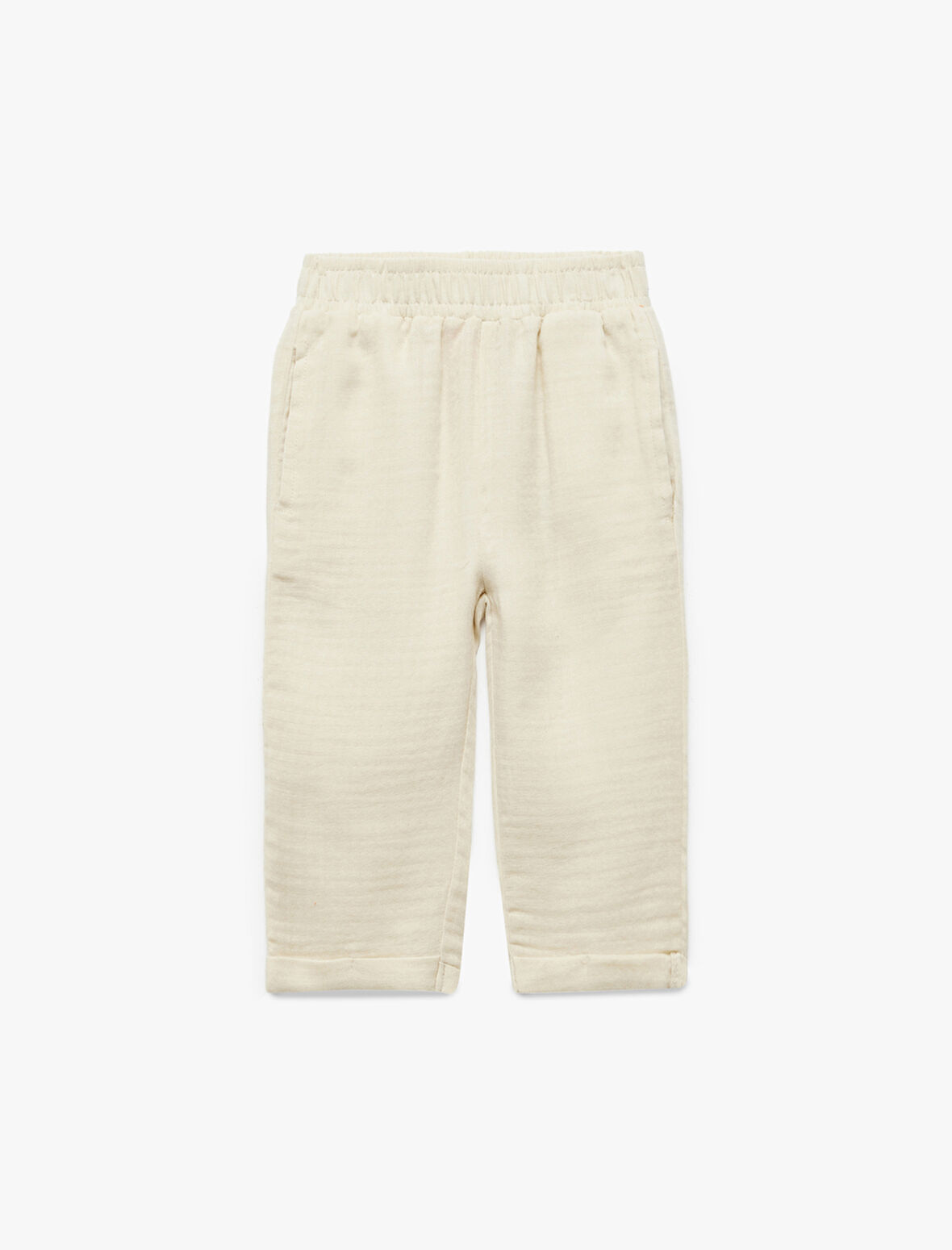 Pamuklu Oversize Beli Lastikli Pantolon