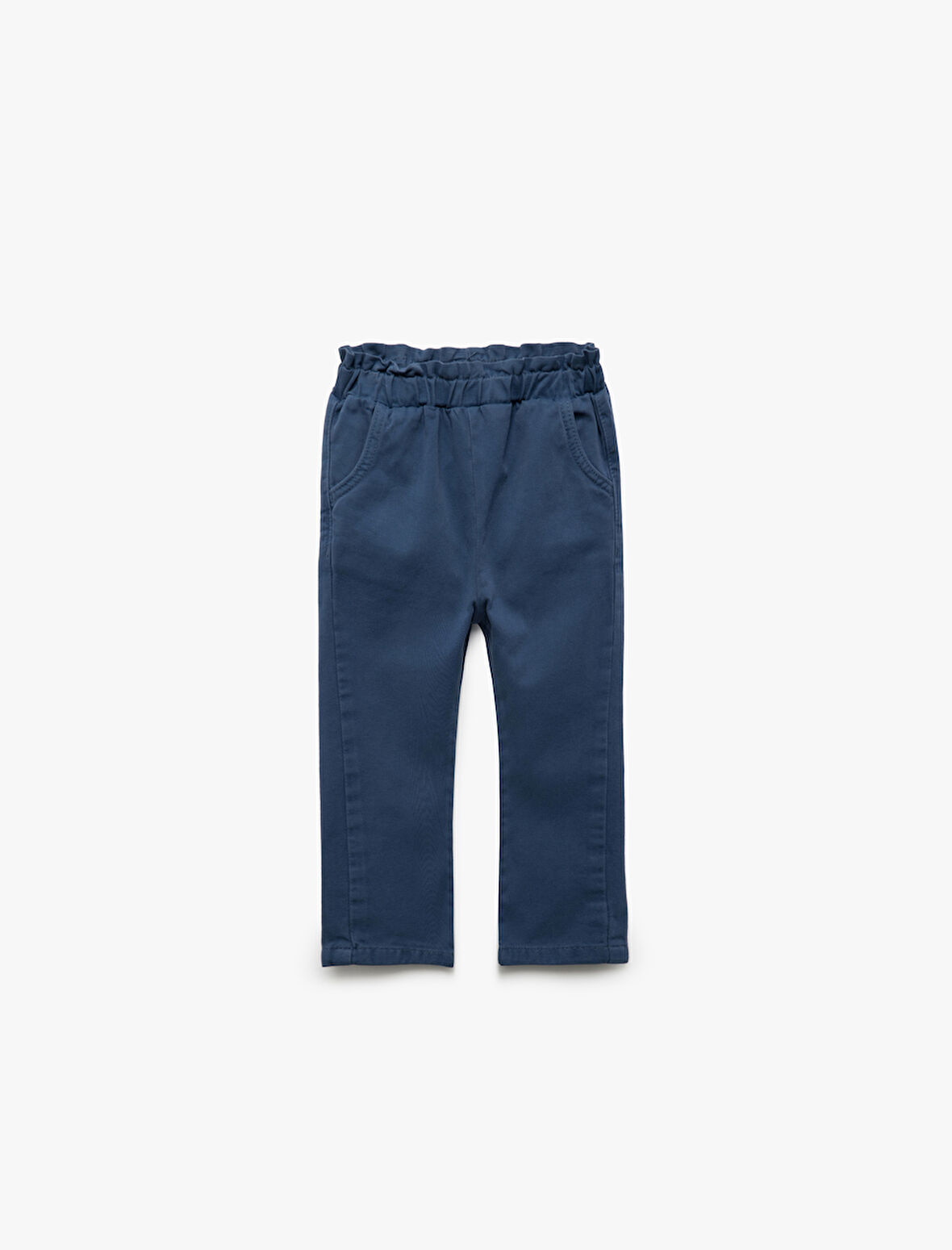 Beli Lastikli Cep Detaylı Pamuklu Pantolon