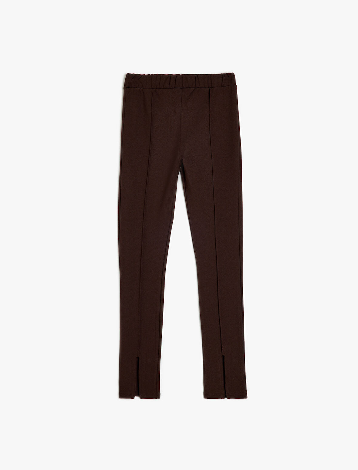 Beli Lastikli Viskon Karışımlı Nervür Detaylı Tayt