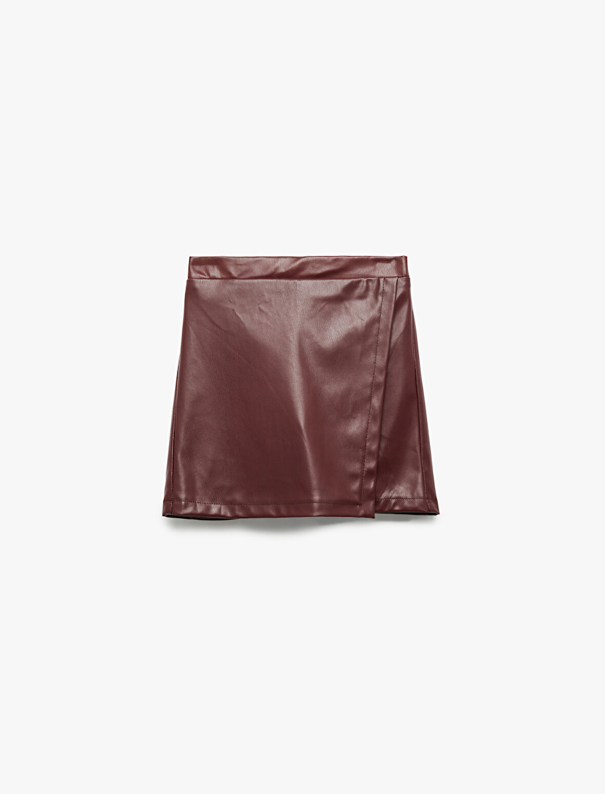 Suni Deri Şort Etek