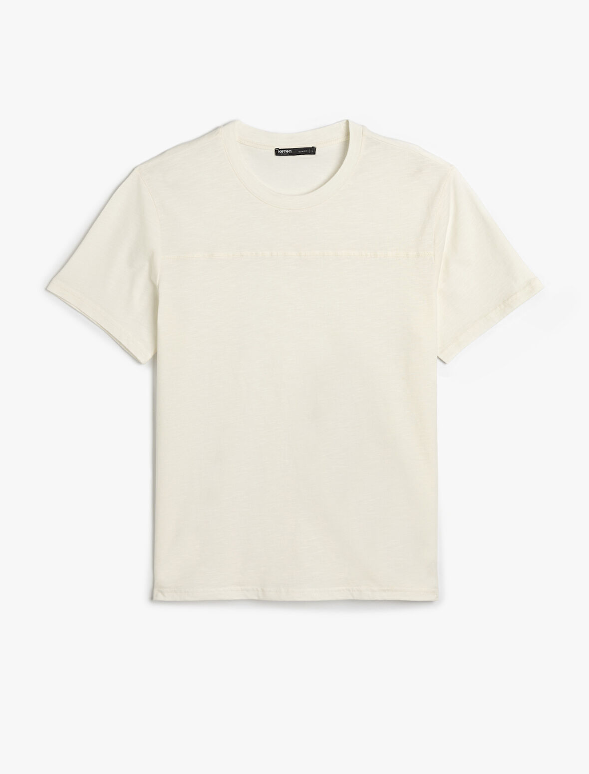 Kısa Kollu Pamuklu Bisiklet Yaka Basic Slim Fit Tişört