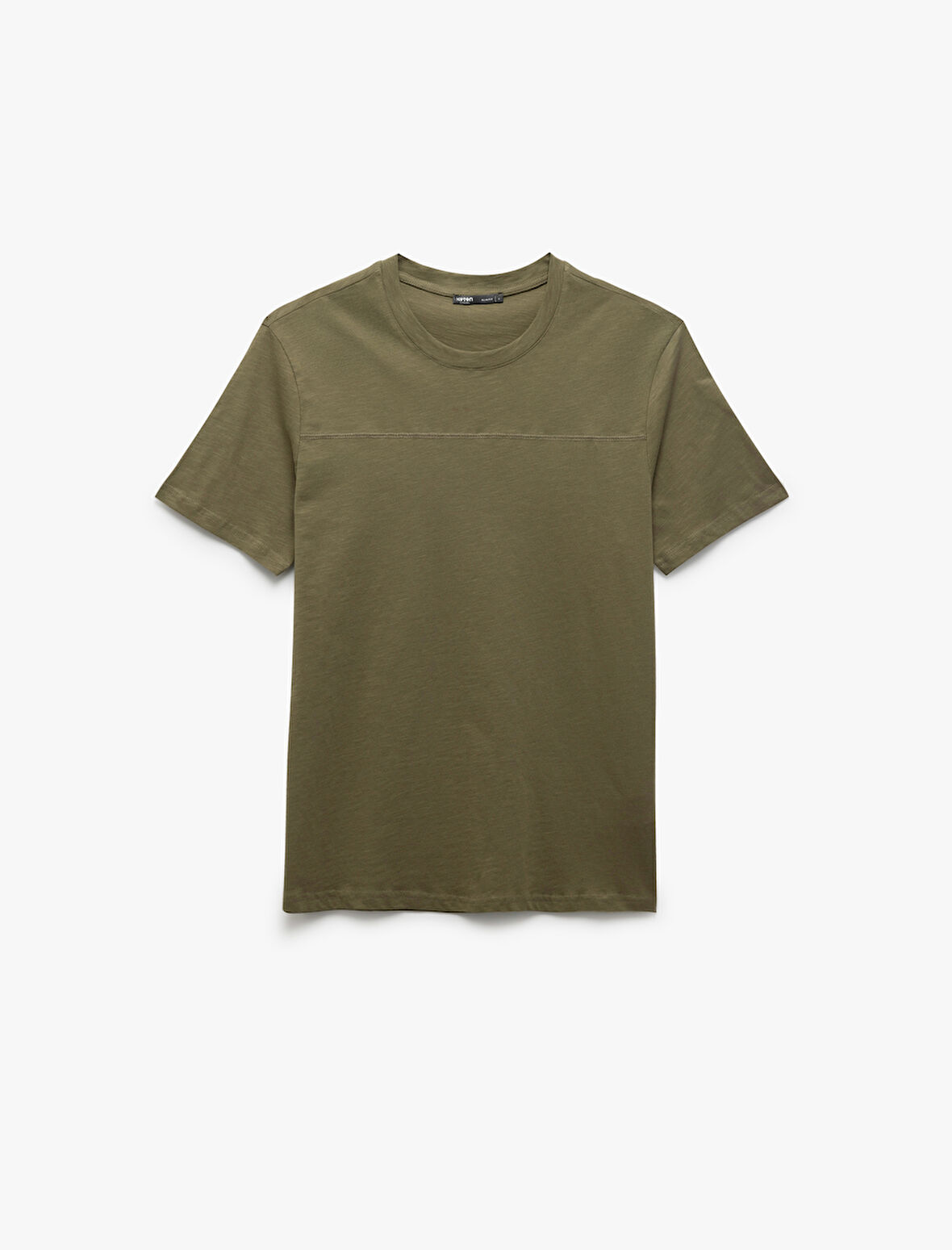 Kısa Kollu Pamuklu Bisiklet Yaka Basic Slim Fit Tişört