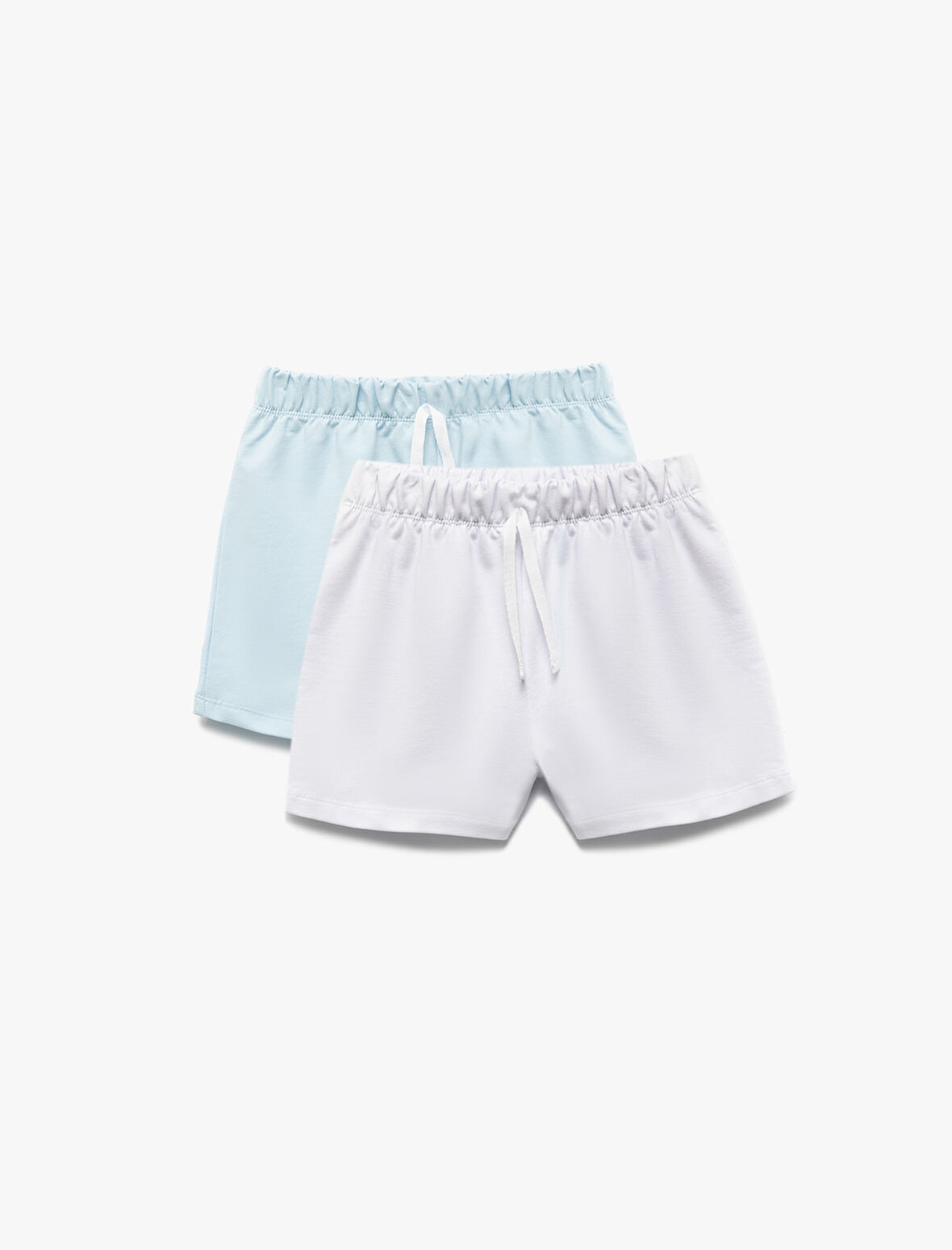Pamuklu Beli Lastikli Bermuda Basic 2'li Şort Seti