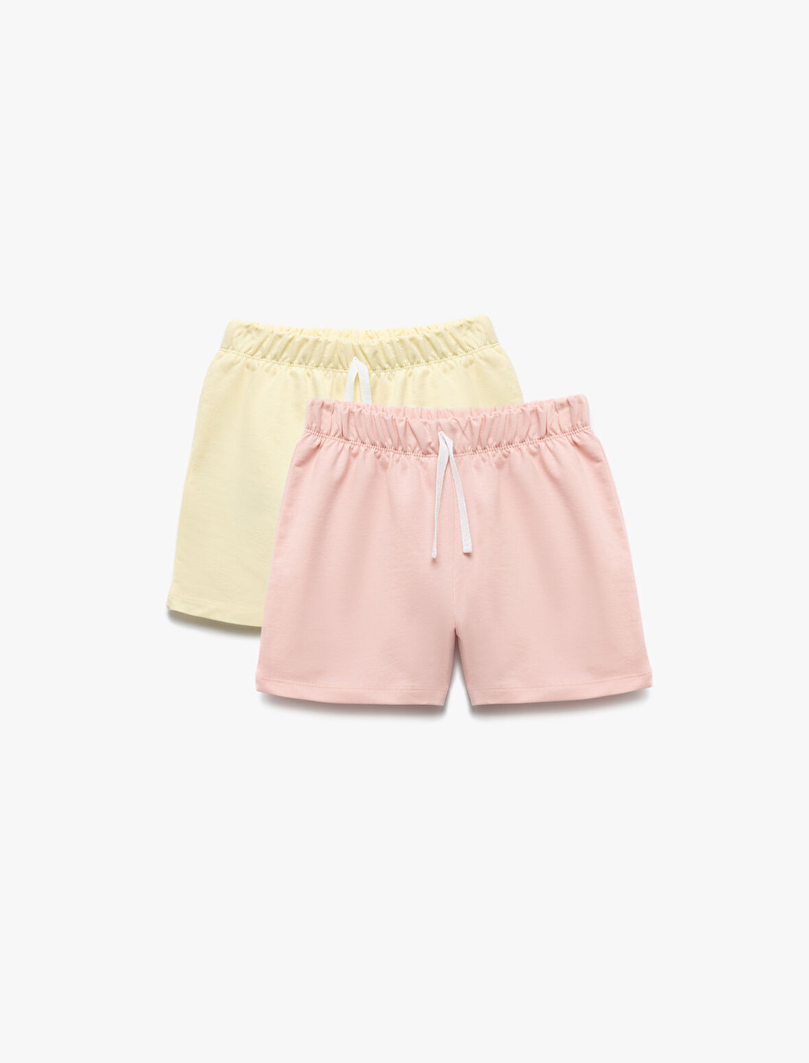 Pamuklu Beli Lastikli Basic Bermuda Çok Renkli 2'li Şort Seti