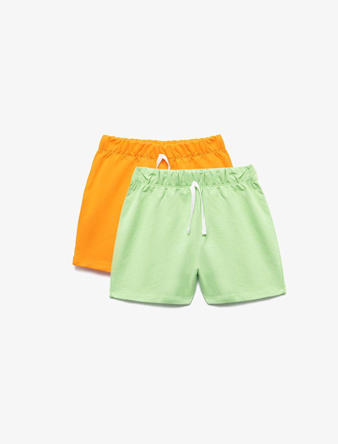 Pamuklu Basic Çok Renkli Beli Lastikli 2'li Şort Seti