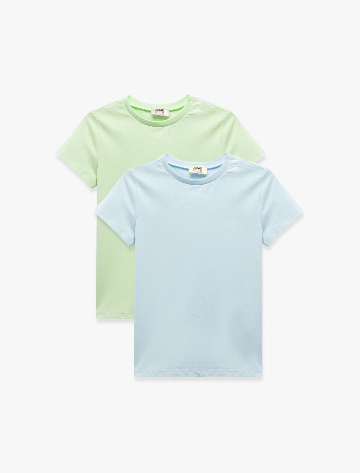 Bisiklet Yaka Kısa Kollu Pamuklu 2'li Basic Tişört Seti