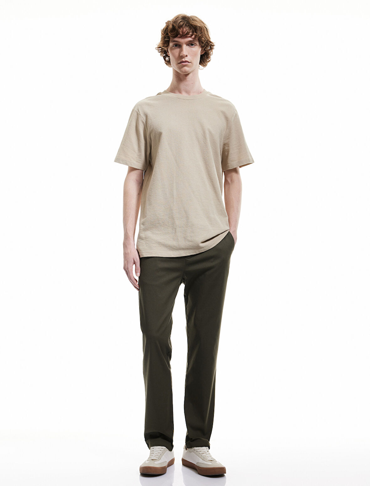 Pamuklu Cep Detaylı Slim Fit Chino Pantolon