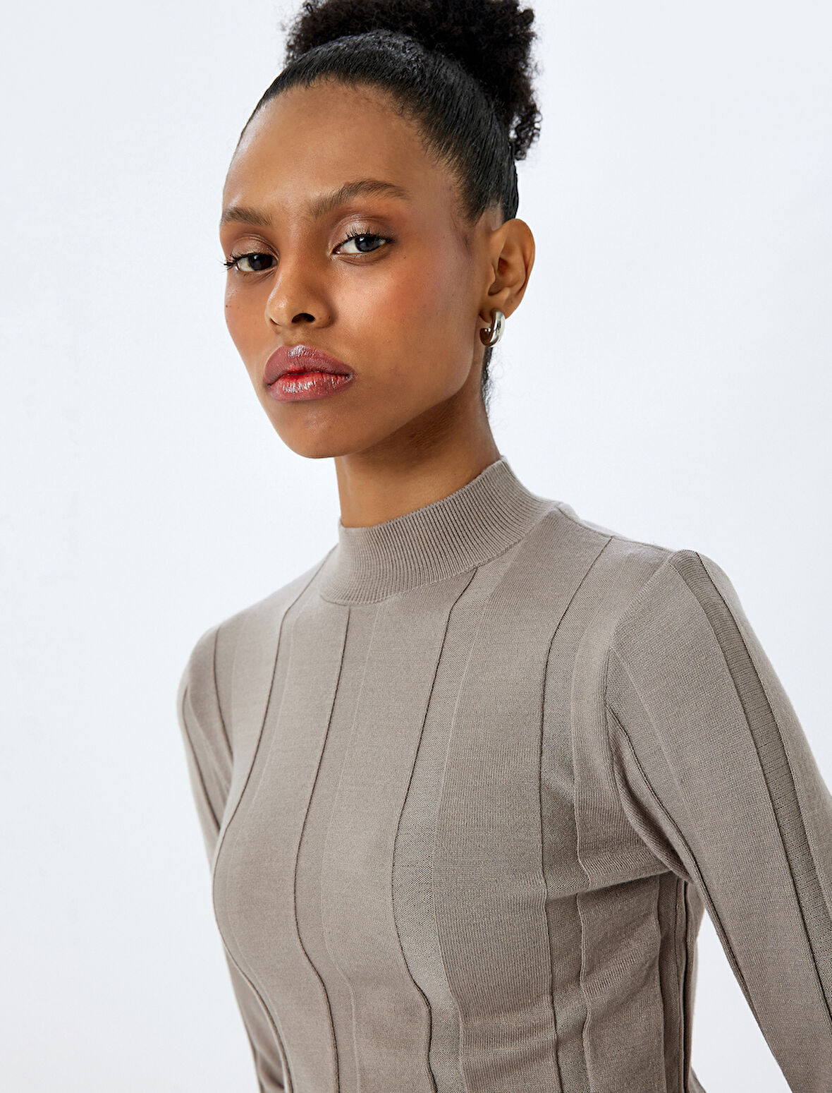 Slim Fit Uzun Kollu Balıkçı Yaka Basic Triko Kazak