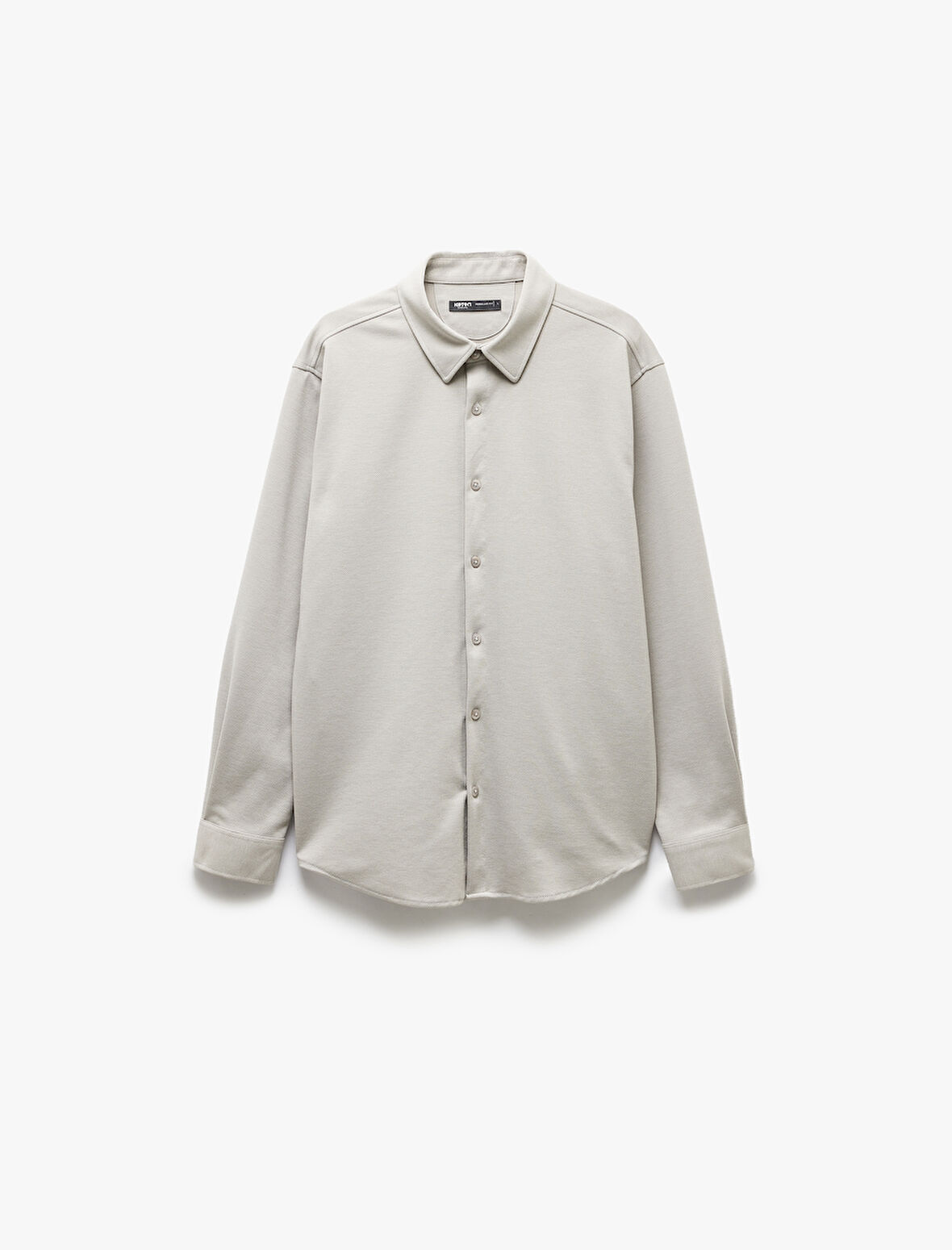 Pamuklu Düğmeli Uzun Kollu Gömlek