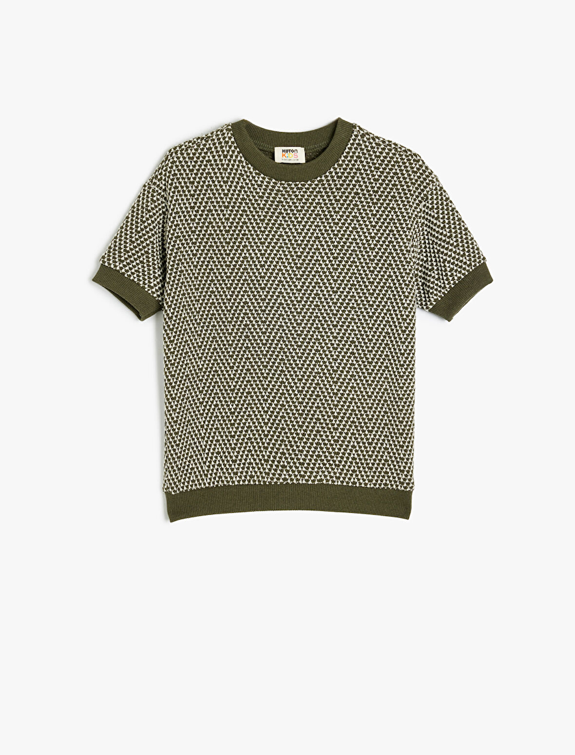 Bisiklet Yaka Kısa Kollu Oversize Sweatshirt