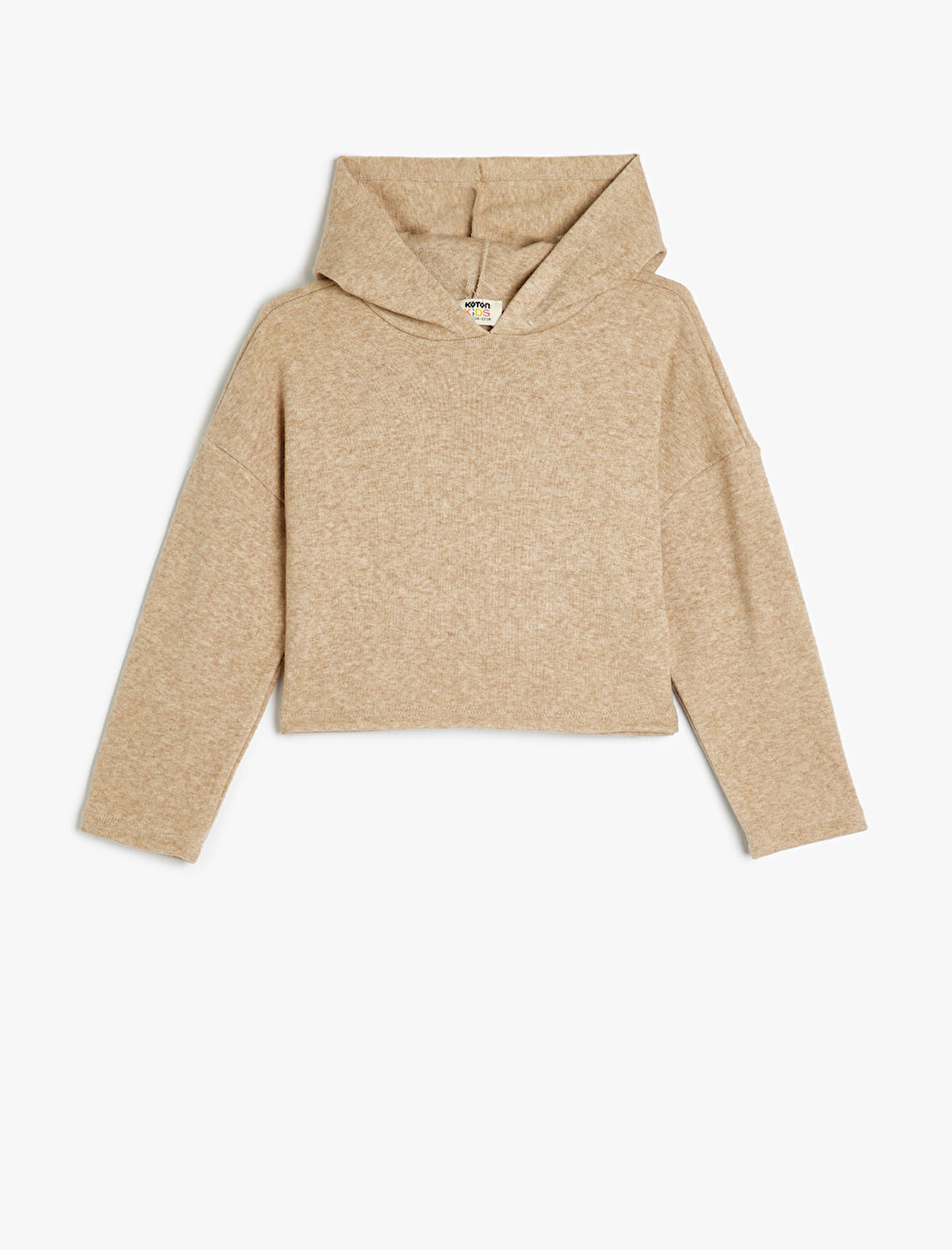 Viskon Karışımlı Kapşonlu Uzun Kollu Sweatshirt