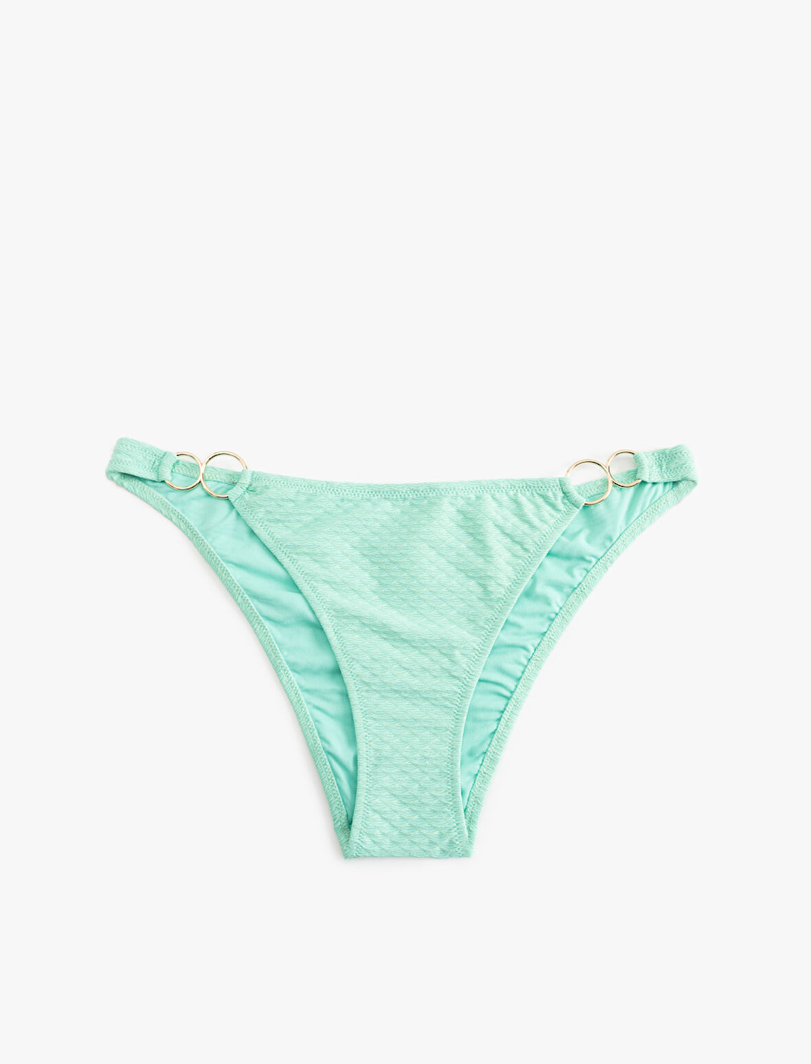 Astarlı Aksesuar Detaylı Dokulu Bikini Altı