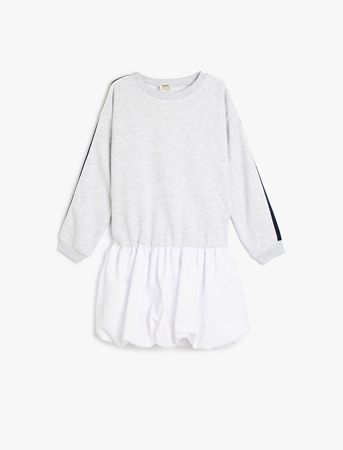 Bisiklet Yaka Uzun Kollu Sweat Elbise