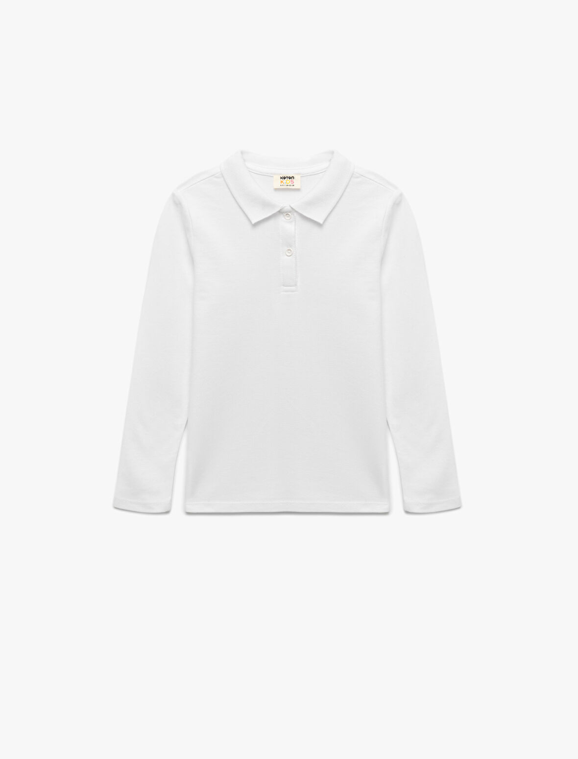 Uzun Kollu Pamuklu Basic Polo Yaka Tişört