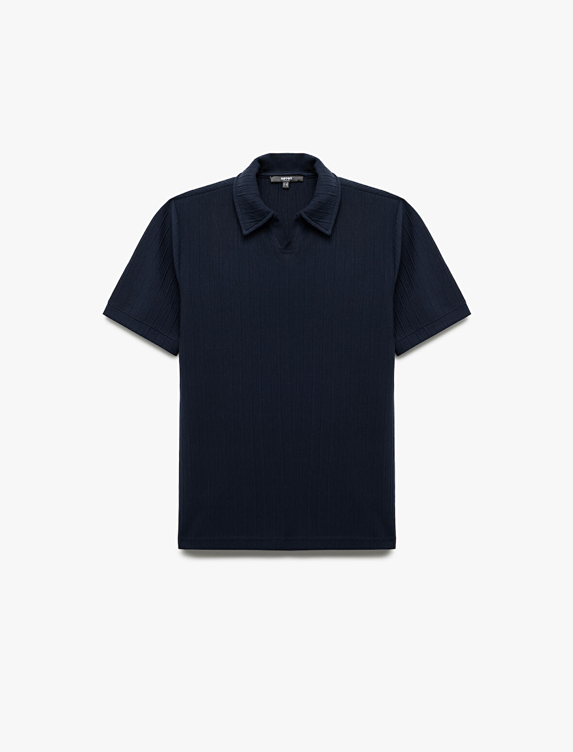 Dokulu Regular Fit Basic Kısa Kollu Polo Yaka Tişört