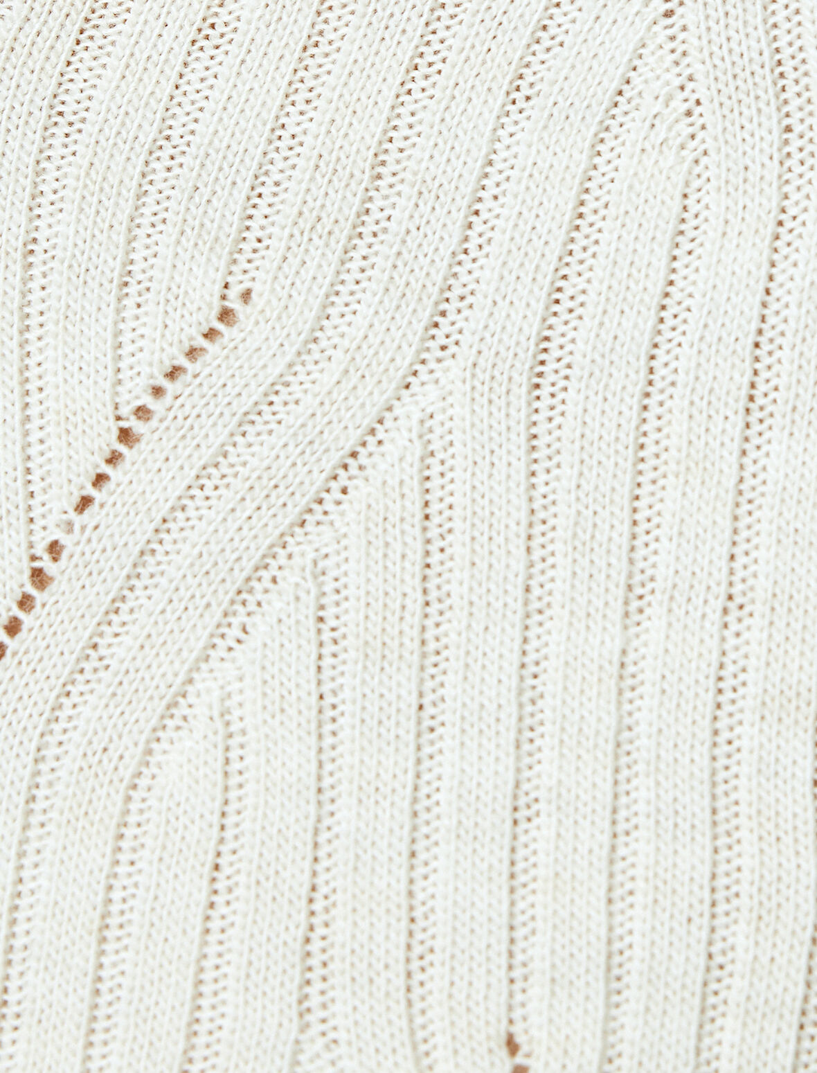 Dik Yaka Uzun Kollu Ajurlu Triko Kazak