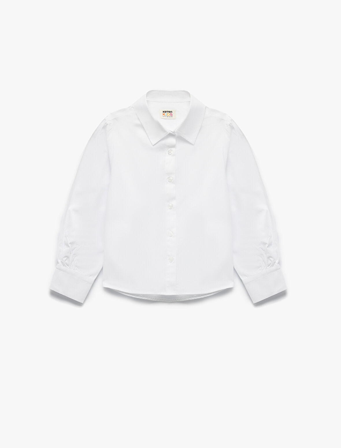 Pamuklu Düğmeli Uzun Kollu Basic Gömlek