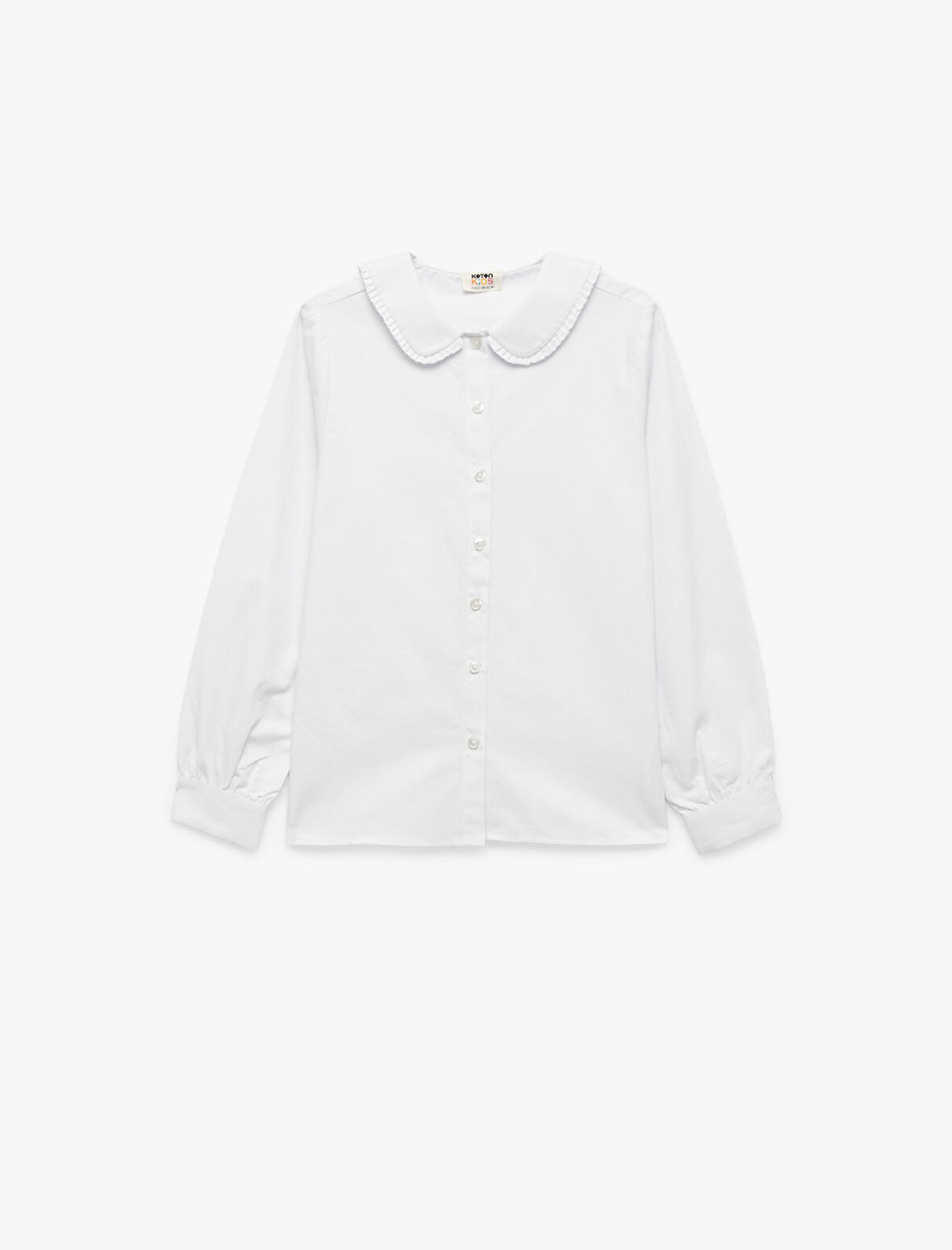 Pamuklu Uzun Kollu Bebe Yaka Basic Gömlek 