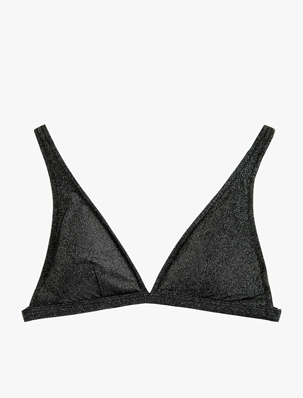Simli Derin V Yaka Bralet Bikini Üstü