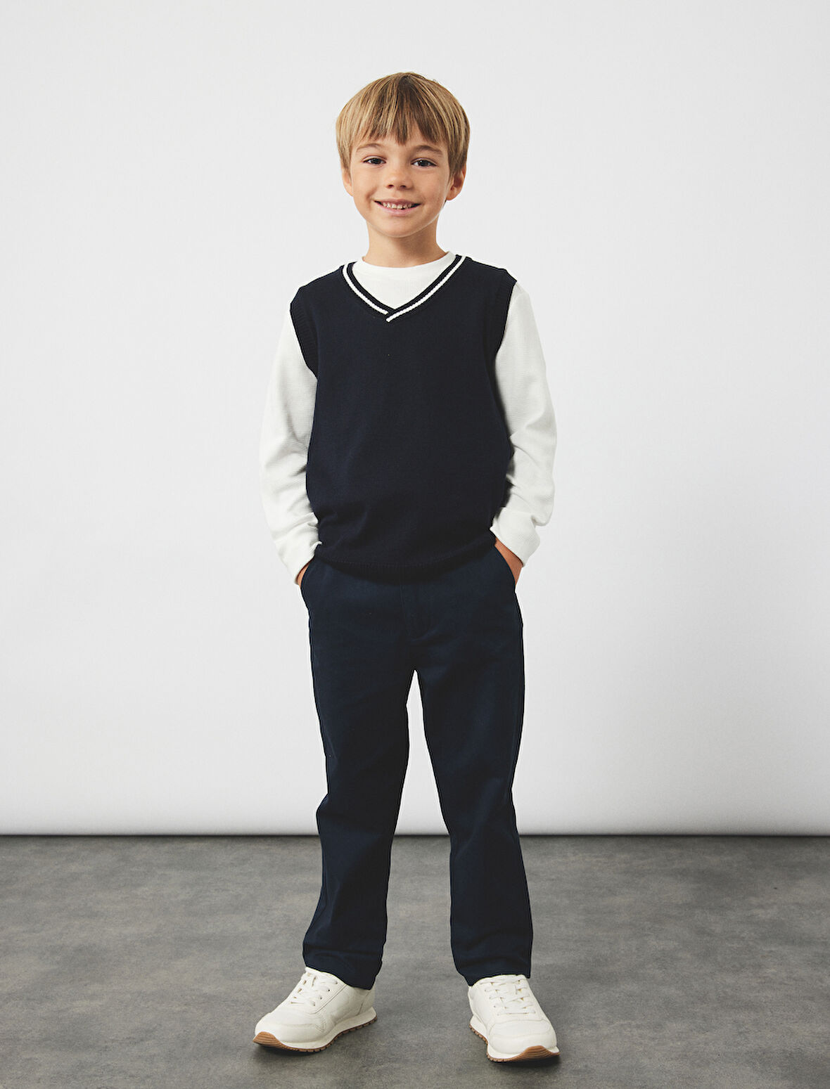 Bisiklet Yaka Pamuklu Basic Uzun Kollu Basic Tişört