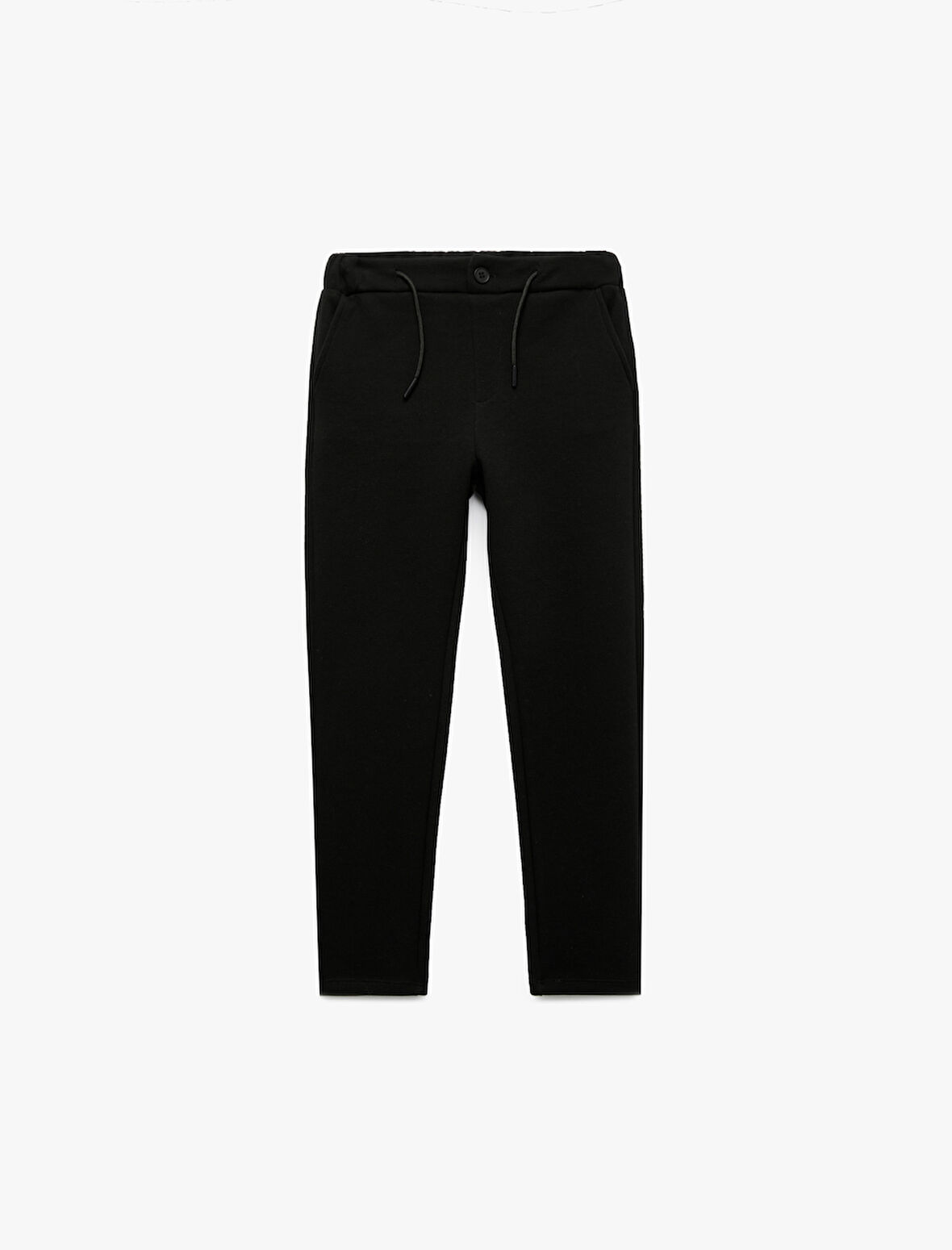 Fermuarlı Beli Bağcıklı Pamuklu Şardonlu Pantolon Görünümlü Eşofman Altıtı