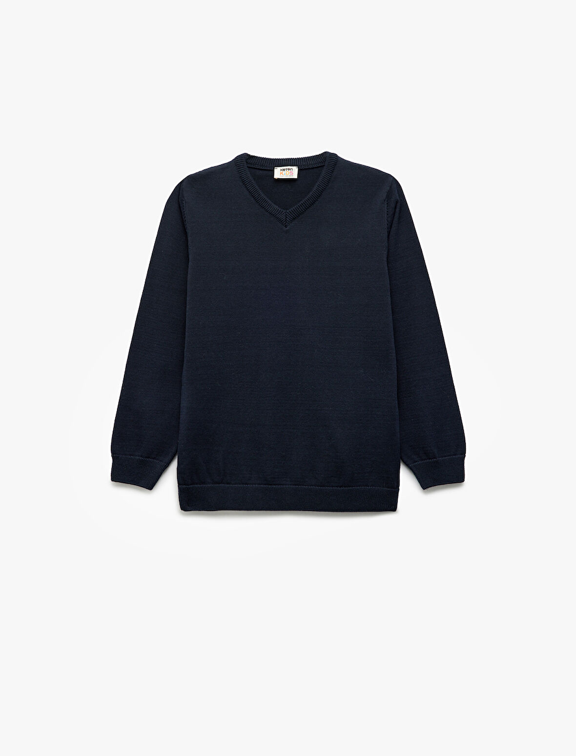 Pamuklu Uzun Kollu V Yaka Basic Triko Kazak