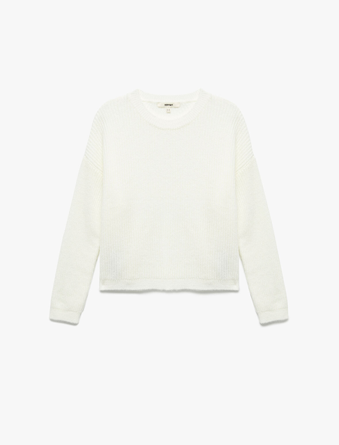 Uzun Kollu Bisiklet Yaka Triko Basic Kazak