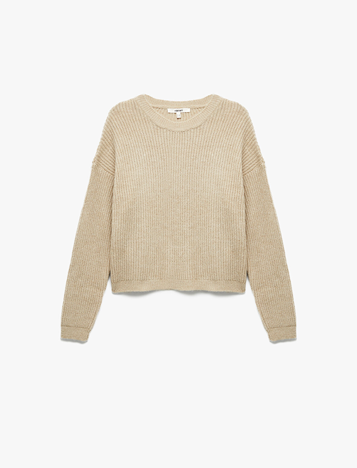 Uzun Kollu Bisiklet Yaka Triko Basic Kazak