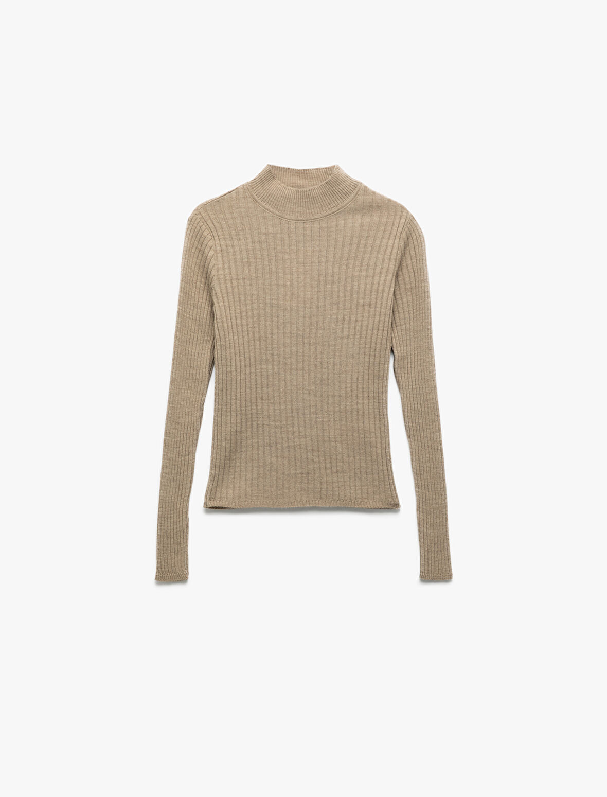 Regular Fit Dik Yaka Uzun Kollu Triko Kazak