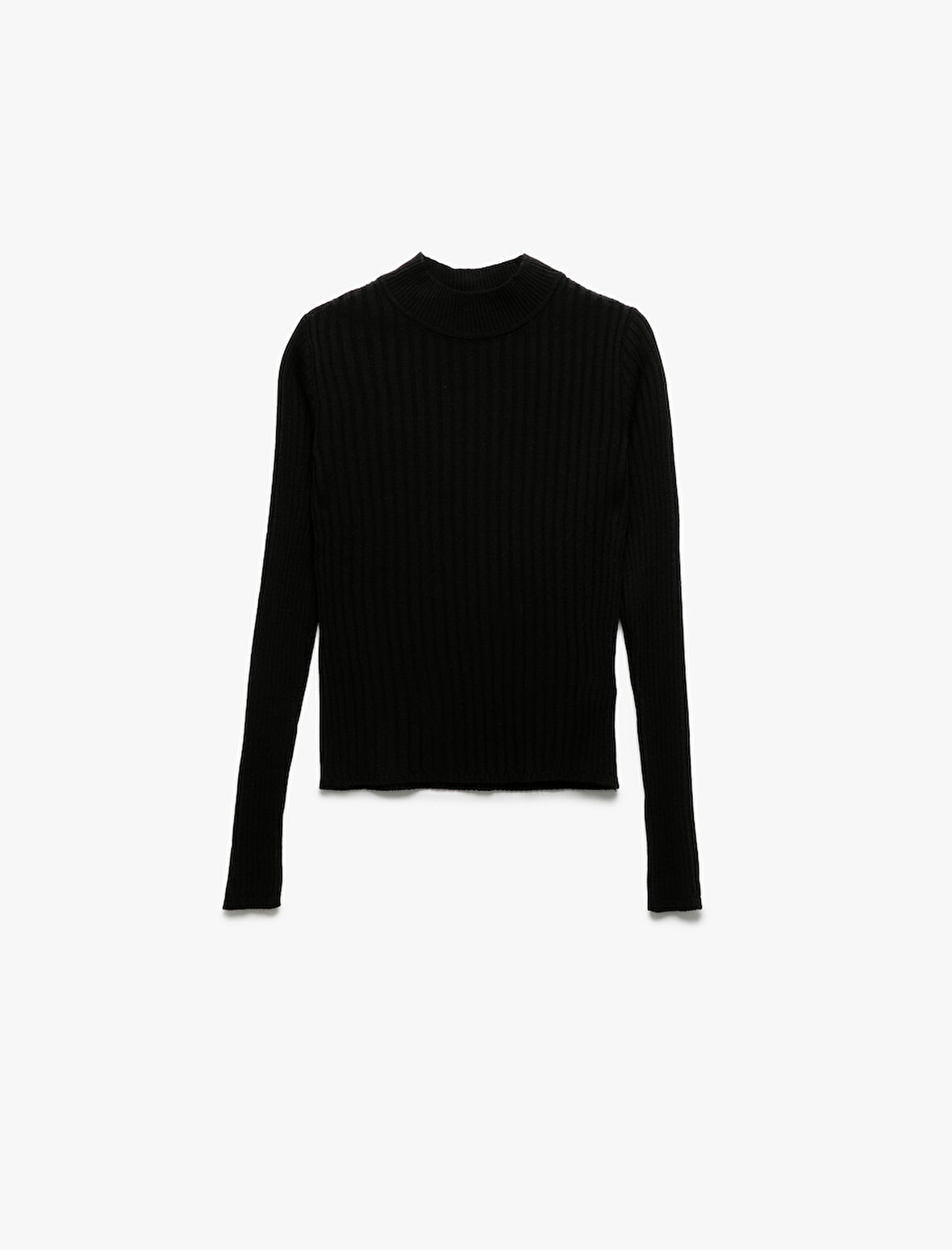 Regular Fit Dik Yaka Uzun Kollu Triko Kazak