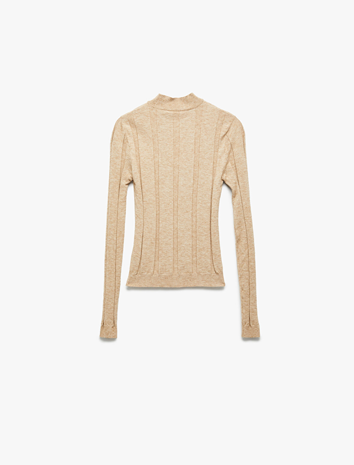 Dik Yaka Uzun Kollu Triko Kazak