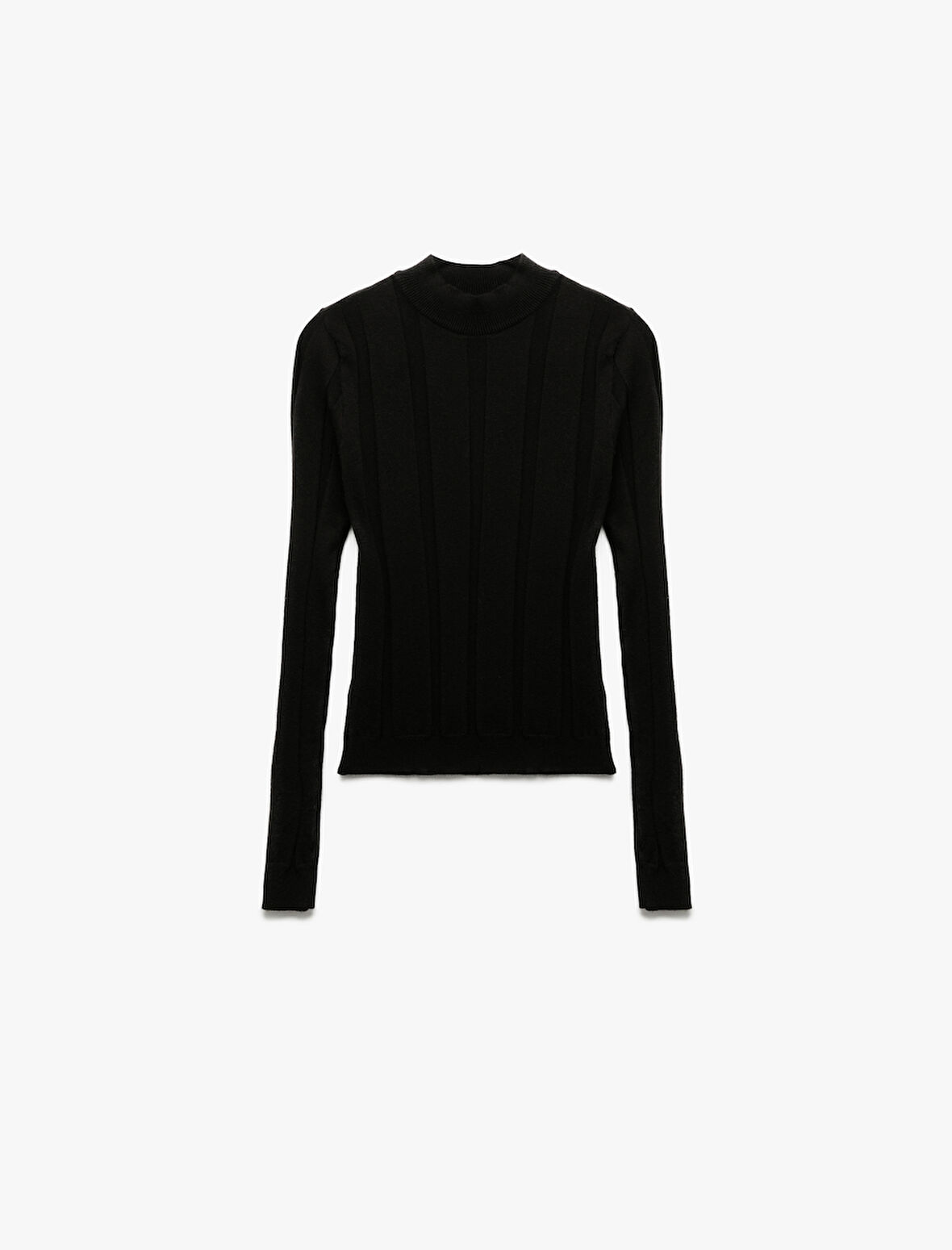 Dik Yaka Uzun Kollu Triko Kazak