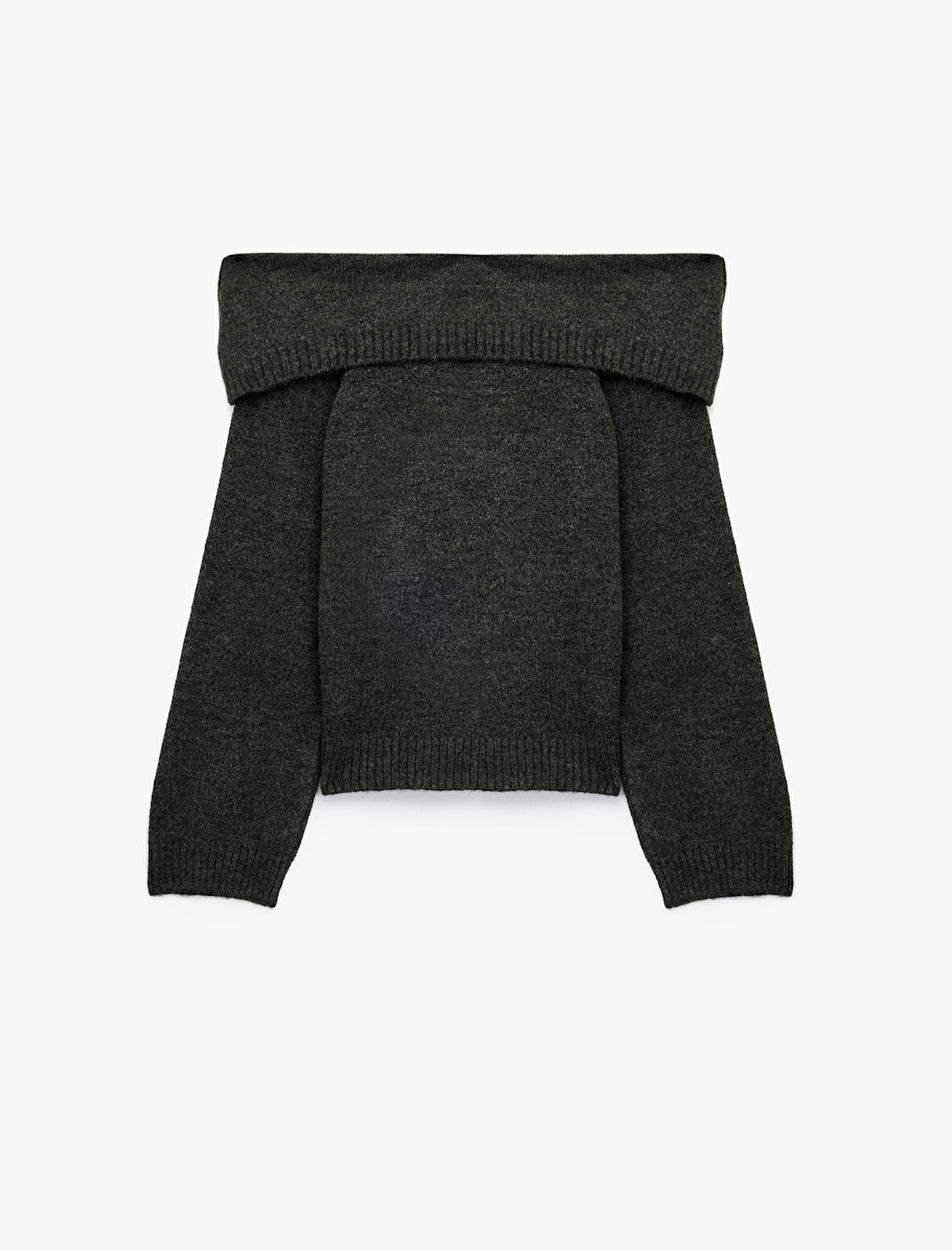 Uzun Kollu Omzu Açık Triko Kazak