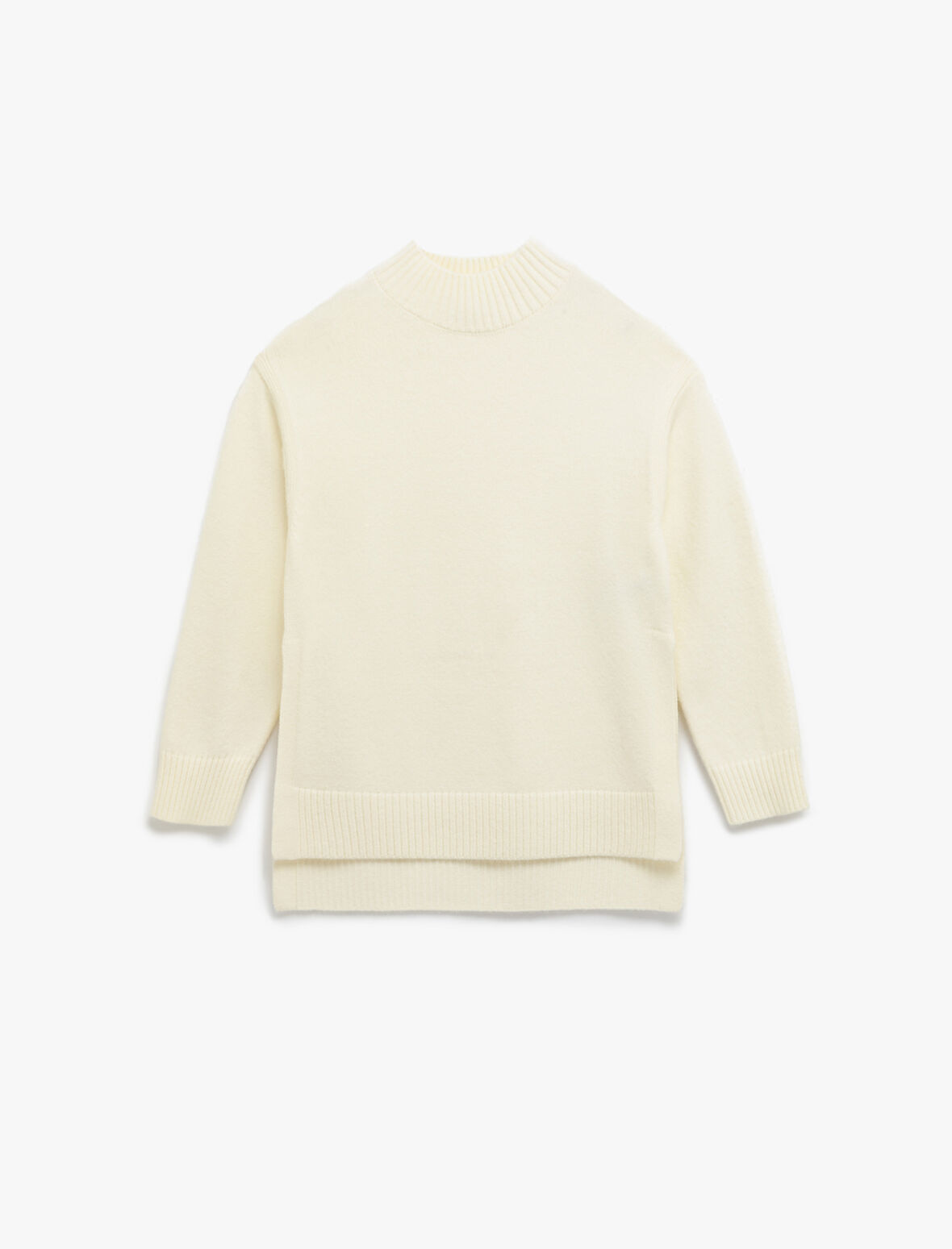 Dik Yaka Uzun Kollu Triko Tunik