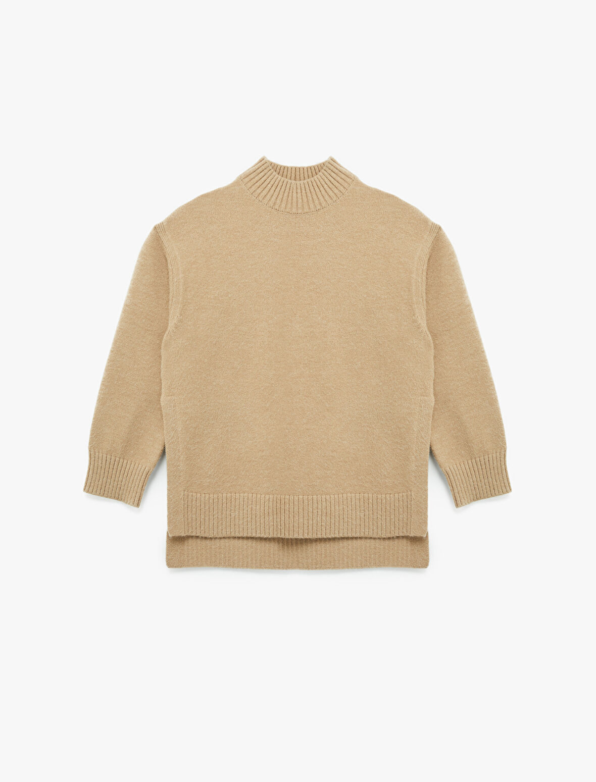 Dik Yaka Uzun Kollu Triko Tunik