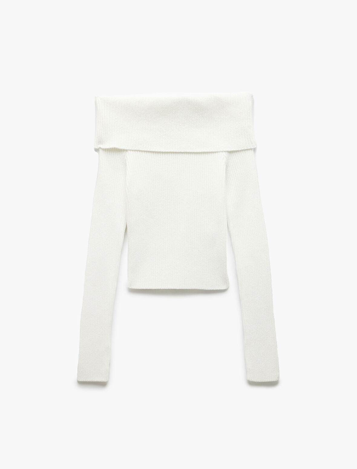 Omzu Açık Triko Dar Kesim Kazak