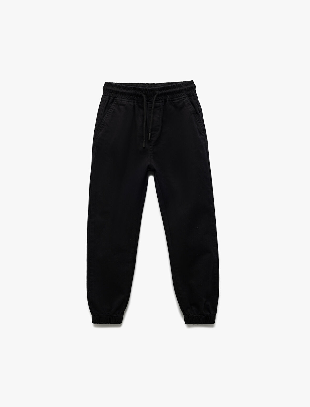 Beli Bağcıklı Cep Detaylı Pamuklu Gabardin Jogger Pantolon