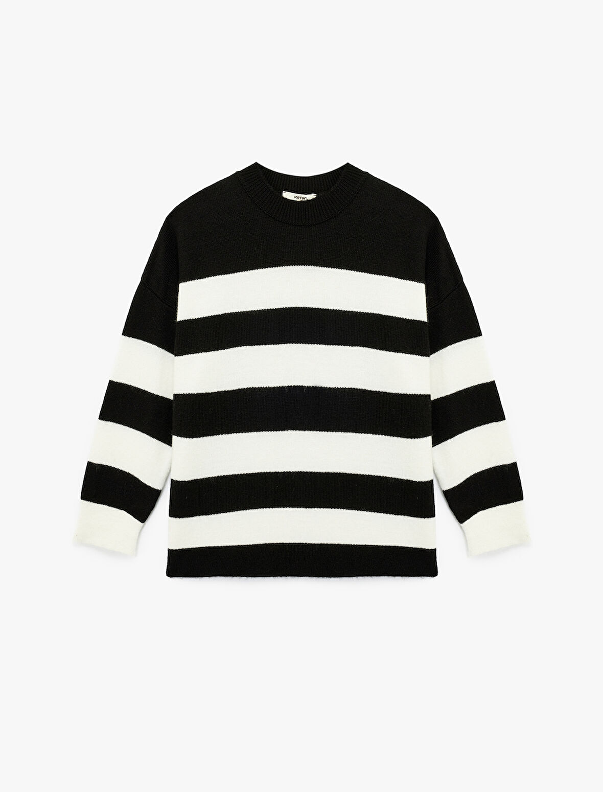 Uzun Kollu Bisiklet Yaka Triko Oversize Kazak