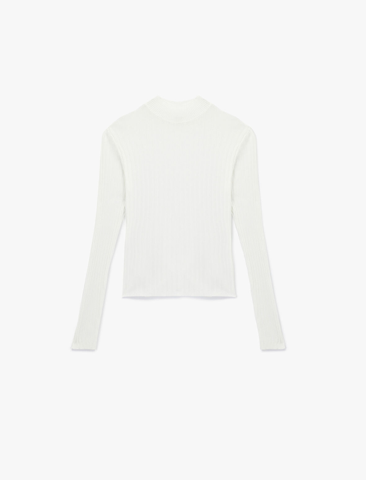 Uzun Kollu Dik Yaka Triko Kazak