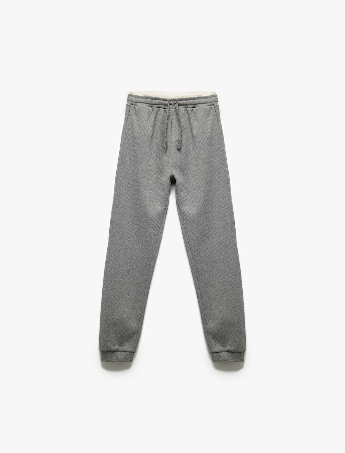 Ribanalı Beli Bağlamalı Cepli Şardonlu Basic Eşofman Altı