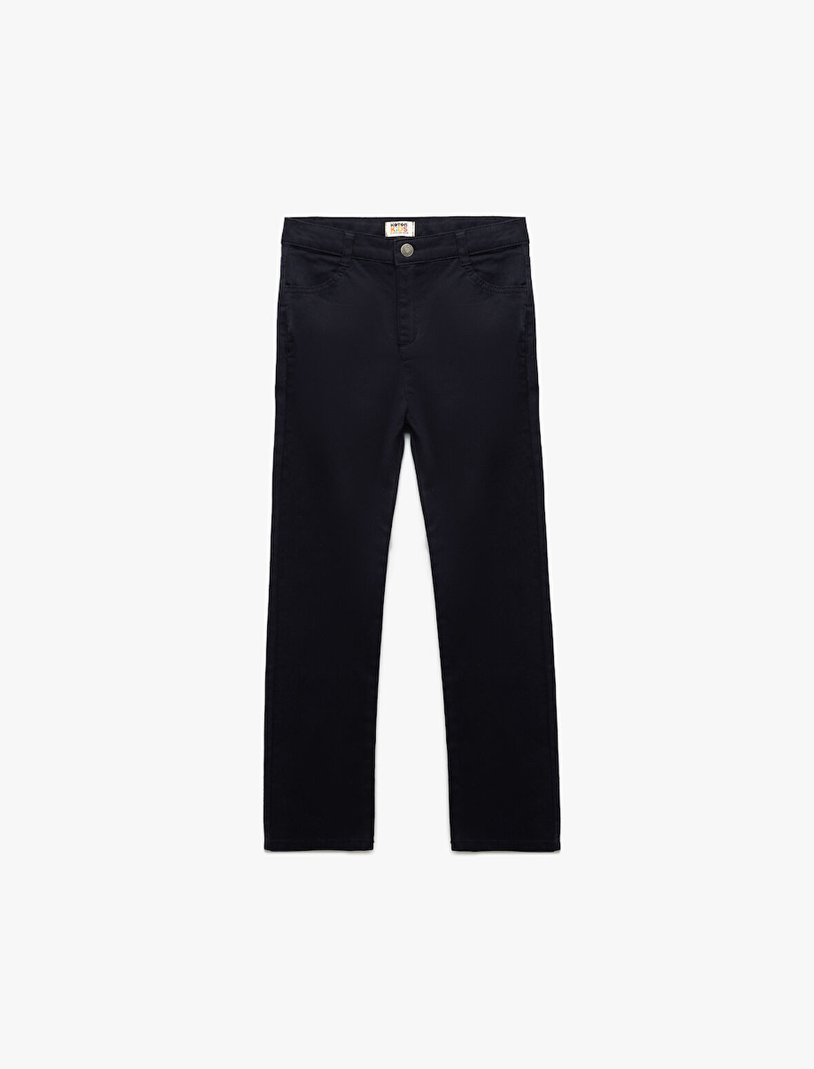 Cepli Düğme Detaylı Düz Paça Pamuklu Pantolon