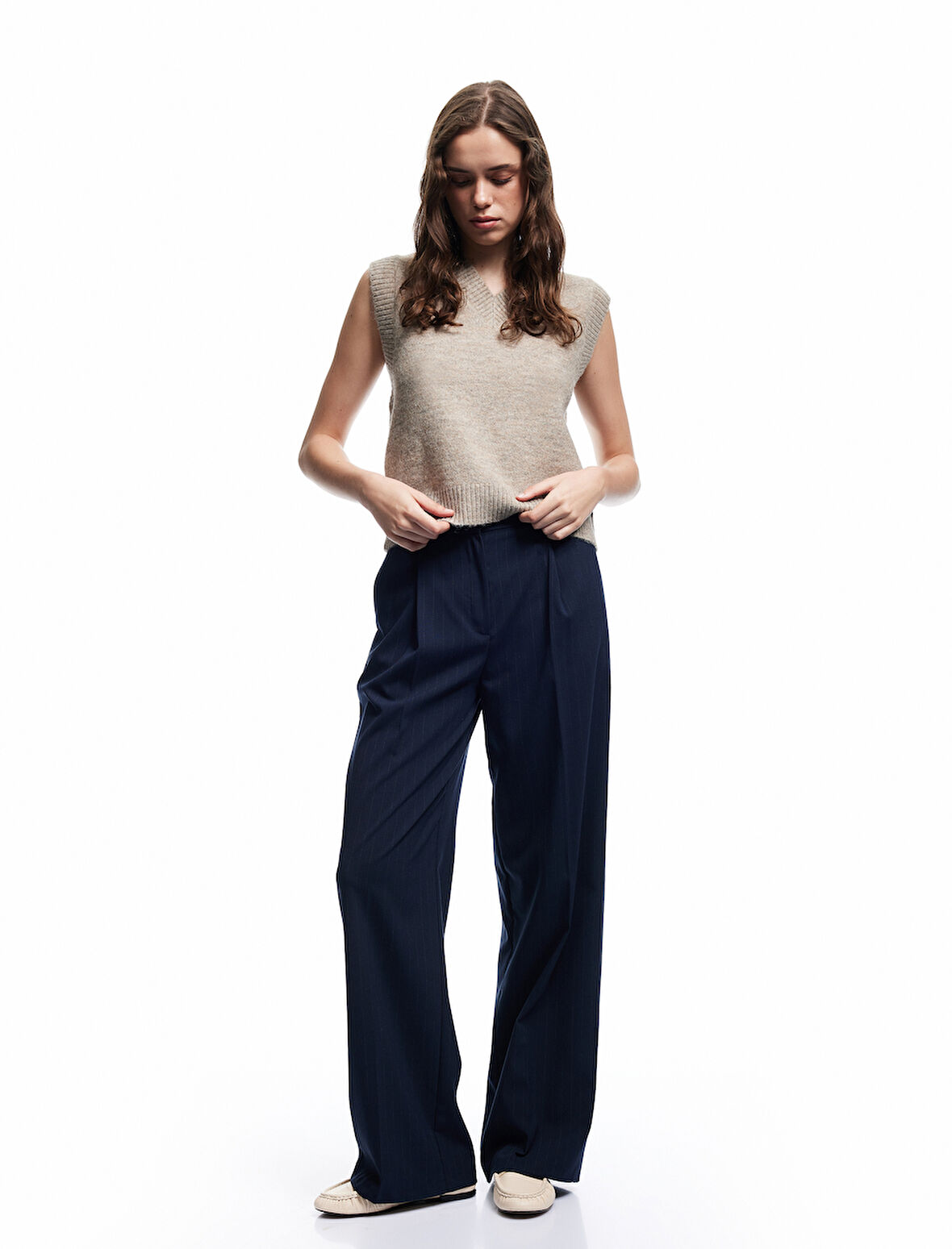 V Yaka Kolsuz Triko Süveter