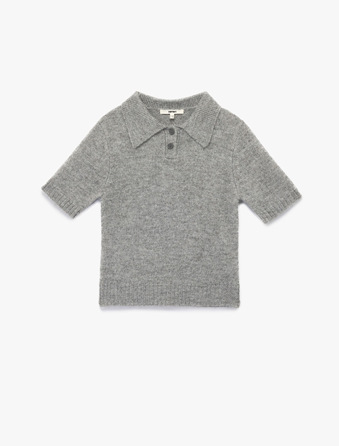 Regular Fit Kısa Kollu Polo Yaka Triko Kazak