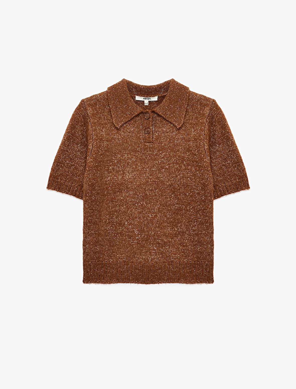 Regular Fit Kısa Kollu Polo Yaka Triko Kazak