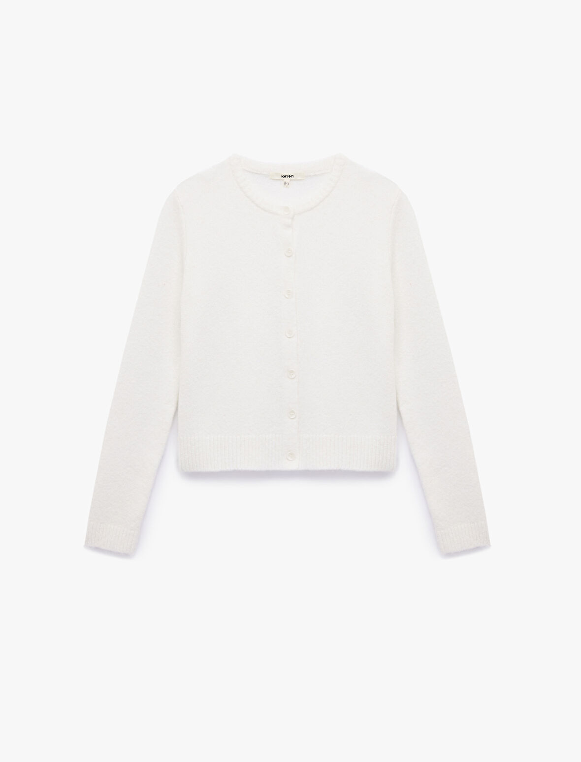 Regular Fit Uzun Kollu Bisiklet Yaka Triko Hırka