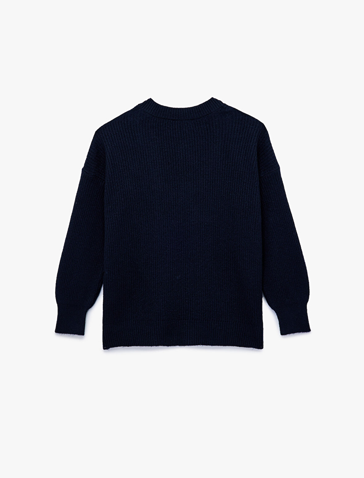 Uzun Kollu V Yaka Triko Kazak