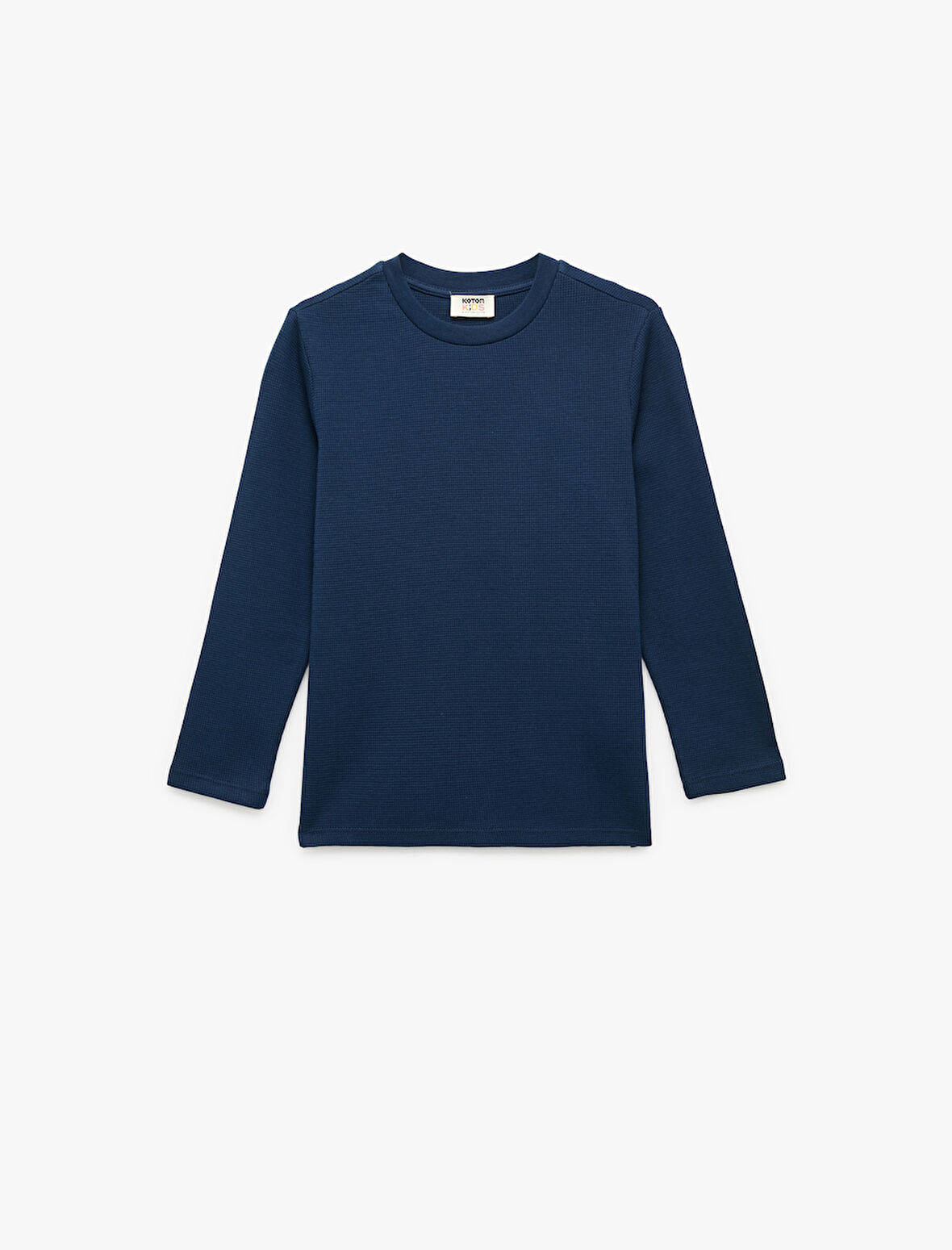 Bisiklet Yaka Pamuklu Basic Uzun Kollu Tişört